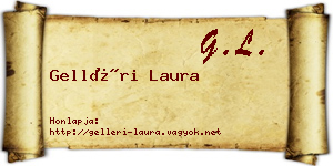 Gelléri Laura névjegykártya